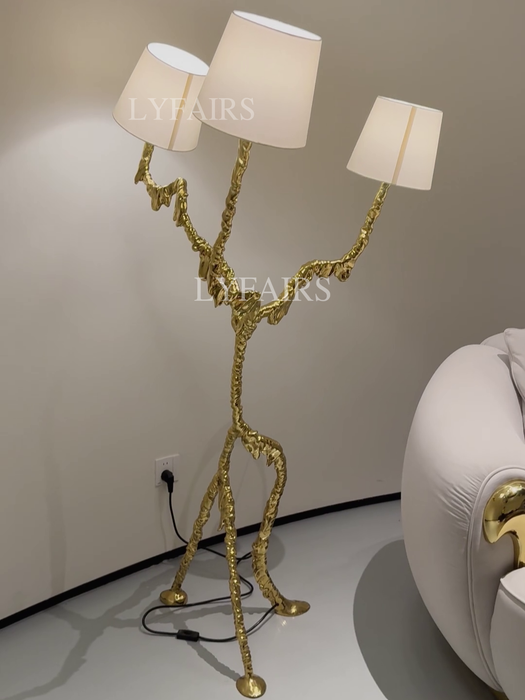 Irregular Brass Branches Floor Lamp