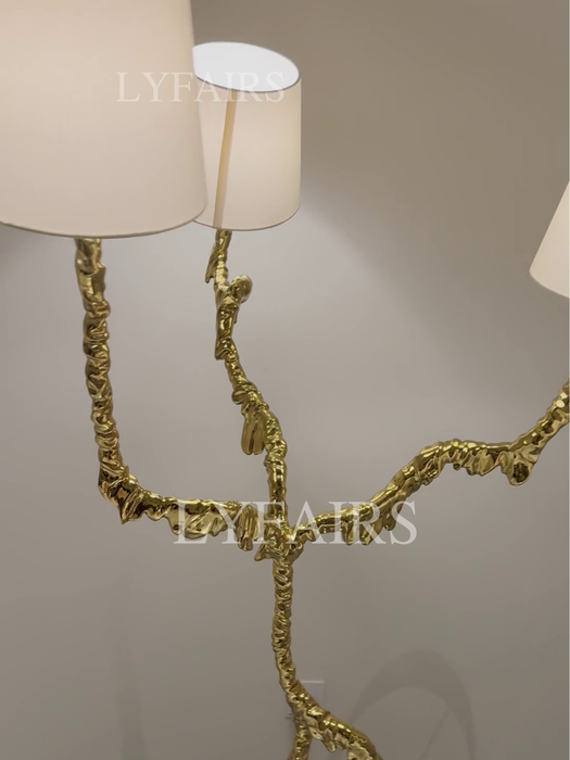 Irregular Brass Branches Floor Lamp
