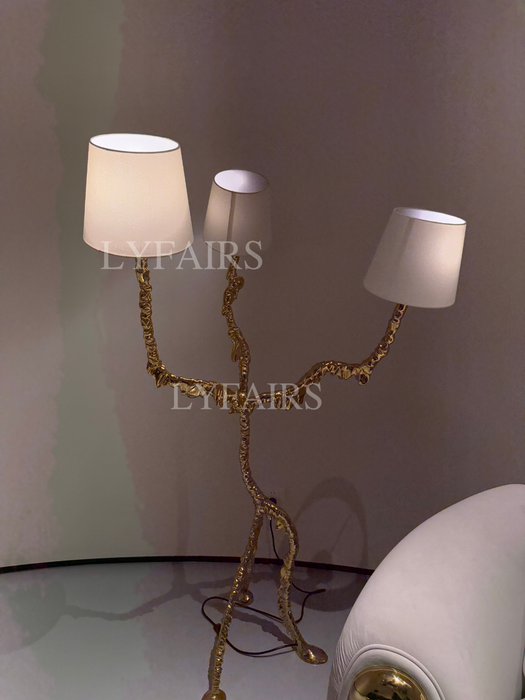 Irregular Brass Branches Floor Lamp