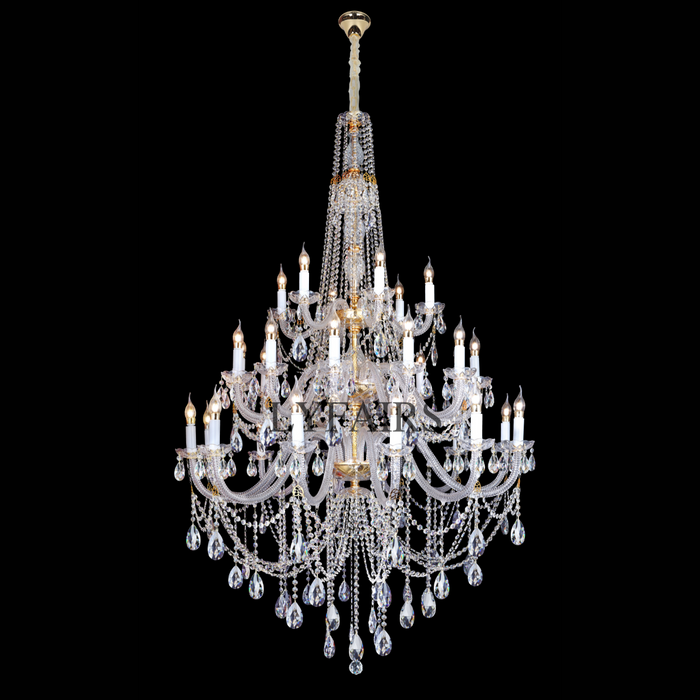 Luxury Classic 2/3 Tier Candle Light Grand Palace Crystal Chandelier