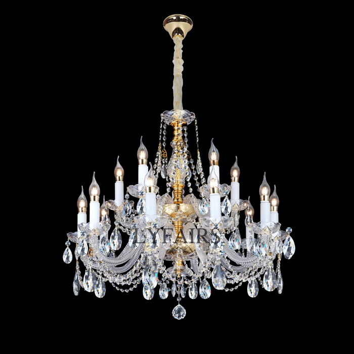 Luxury Classic 2/3 Tier Candle Light Grand Palace Crystal Chandelier