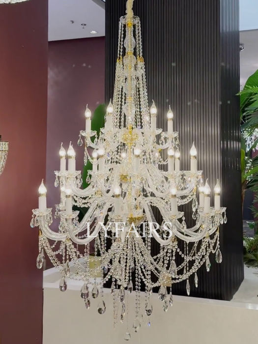 Luxury Classic 2/3 Tier Candle Light Grand Palace Crystal Chandelier