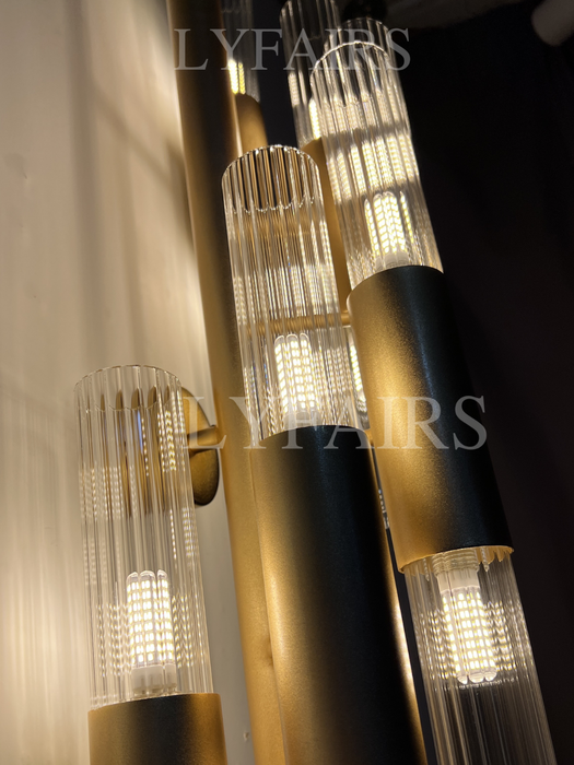 Aplique de pared con antorcha contemporánea de lujo