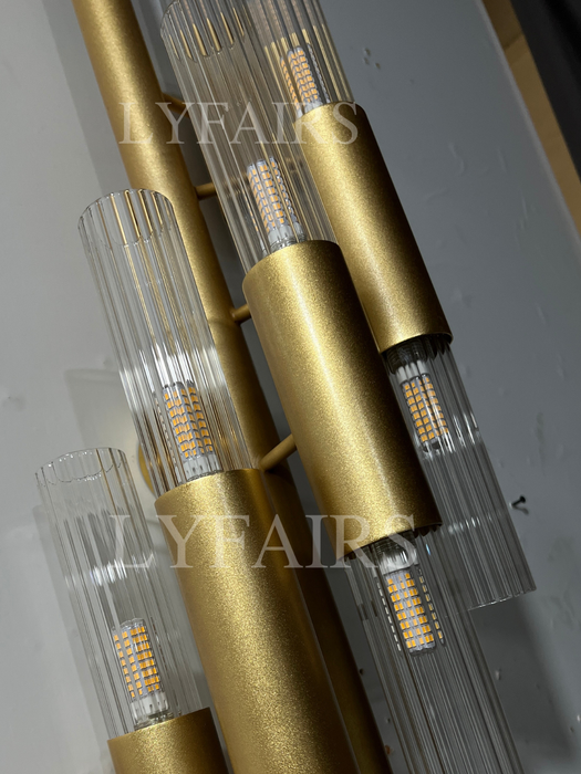 Aplique de pared con antorcha contemporánea de lujo