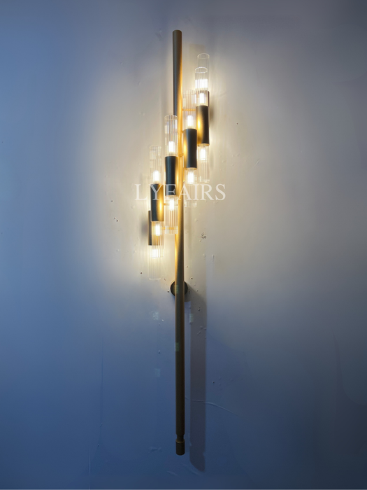 Aplique de pared con antorcha contemporánea de lujo