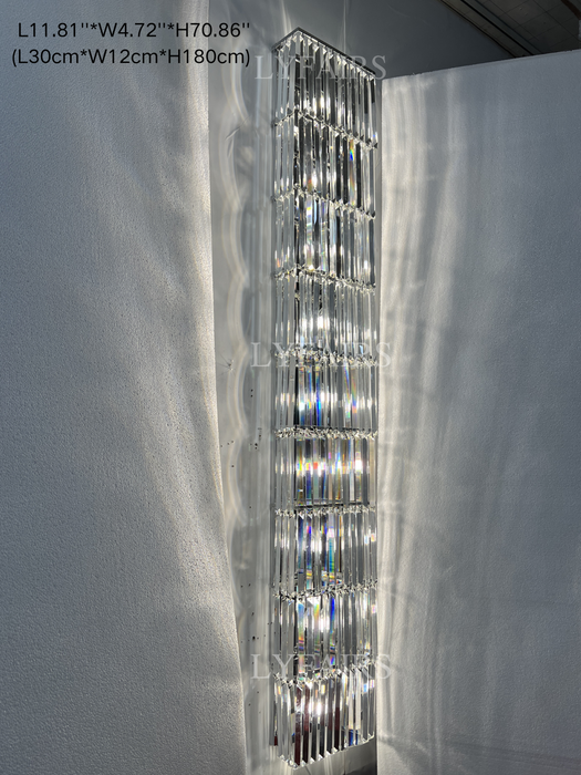 Luxury Crystal Long Strip Wall Light