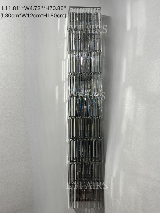 Luxury Crystal Long Strip Wall Light