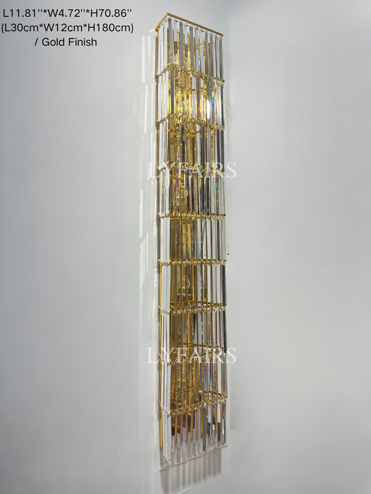 Luxury Crystal Long Strip Wall Light