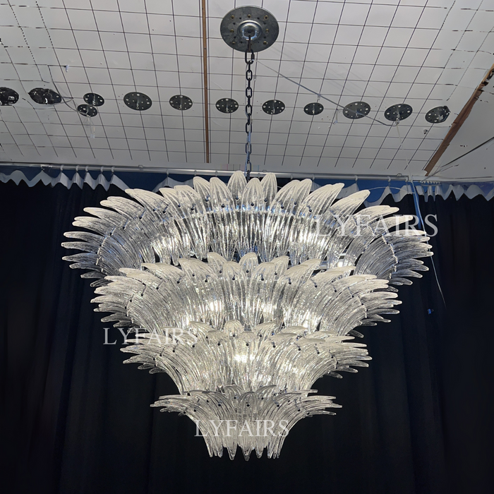 Flower Blossom Art Glass Chandelier for Living Room/Bedroom