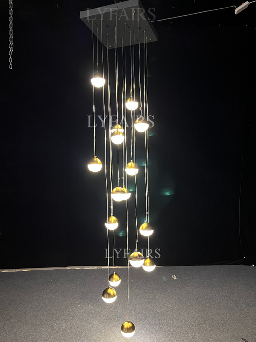 Minimalist Floating Acrylic Ball Chandelier