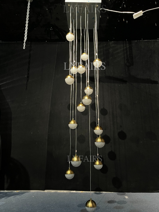 Minimalist Floating Acrylic Ball Chandelier