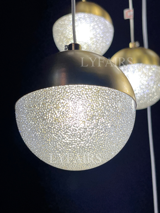 Minimalist Floating Acrylic Ball Chandelier