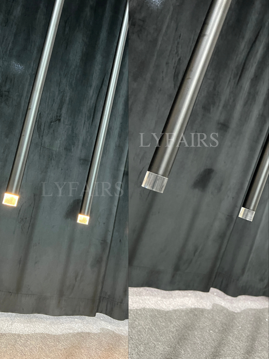 Lampadario lungo conico moderno e minimalista per sala da pranzo/soggiorno/soffitto duplex/scala a chiocciola