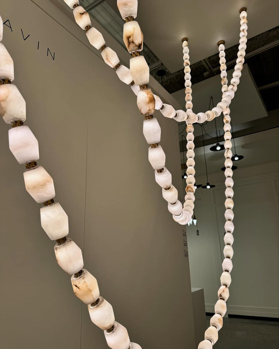 Modern Alabaster Necklace Chandelier