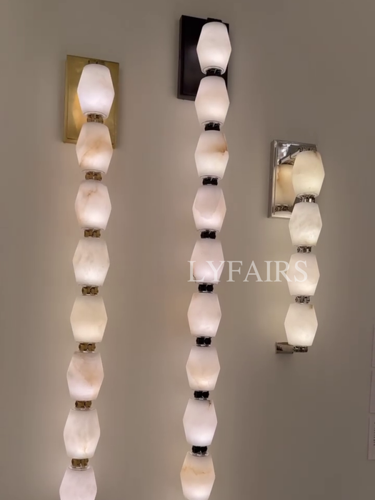 Modern Alabaster Necklace Wall Lamp