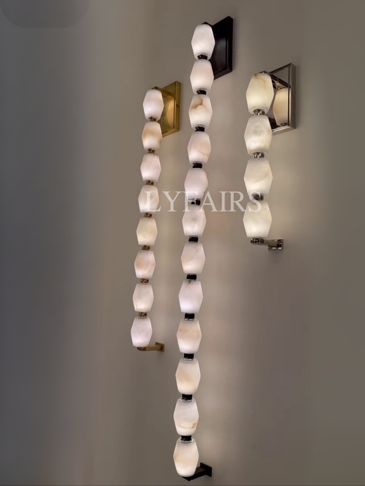Modern Alabaster Necklace Wall Lamp