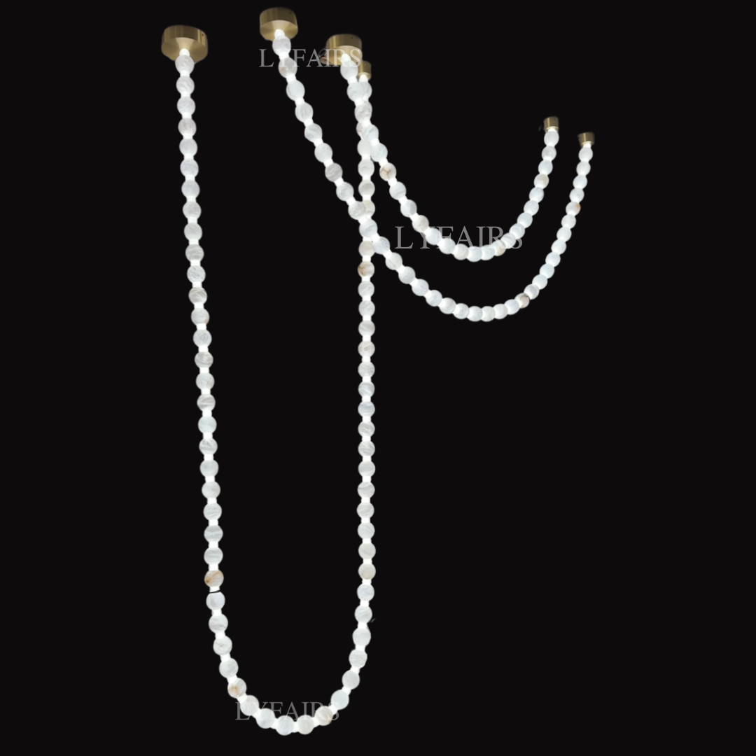 Luminous Earth Collection – Natural Stone, Alabaster & Crystal Chandeliers