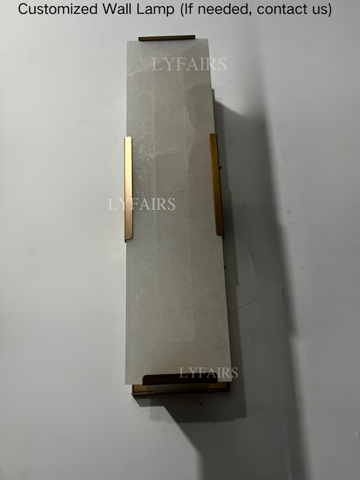 Modern Alabaster Wall Lamp with Beveled Edge