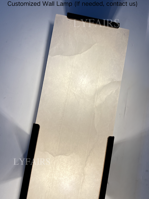 Modern Alabaster Wall Lamp with Beveled Edge