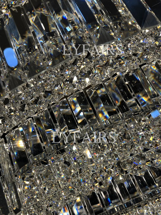 Candelabro Extra grande cromado/plateado/dorado para vestíbulo, sala de estar, escalera, accesorio de iluminación de techo de cristal