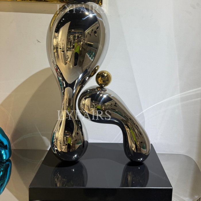 Fluid Blob Abstract Stainless Steel Sculpture