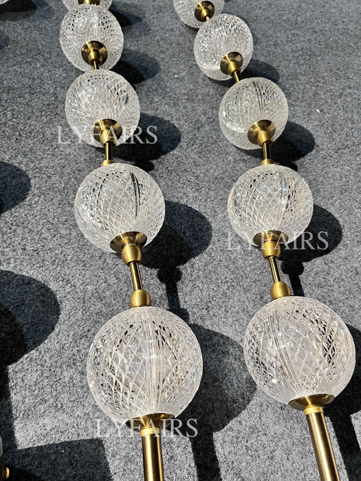 Lámpara de araña moderna y creativa con collar de perlas para sala de estar/escalera/vestíbulo/entrada