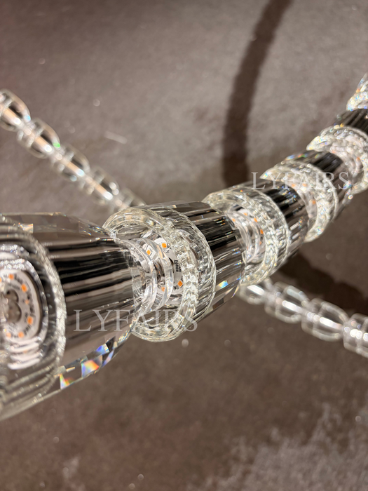 Modern Crystal Bullet  Necklace Chain Chandelier for Living Room/Staircase/Foyer/Hotel/Restaurant