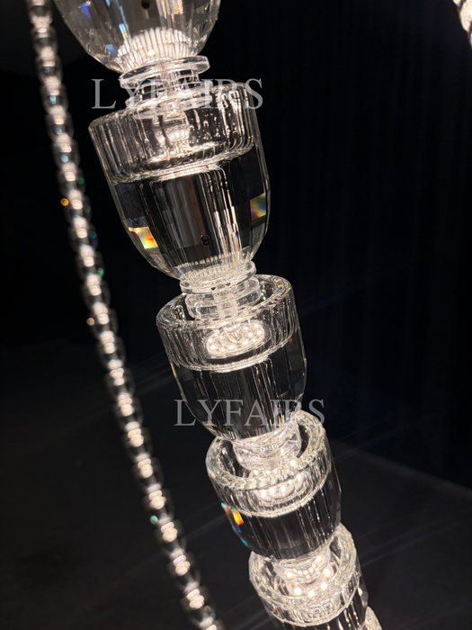 Modern Crystal Bullet  Necklace Chain Chandelier for Living Room/Staircase/Foyer/Hotel/Restaurant