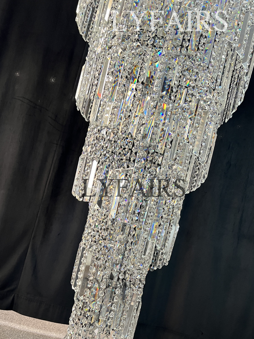 Modern Crystal Tassel Chandelier for Foyer/Staircase