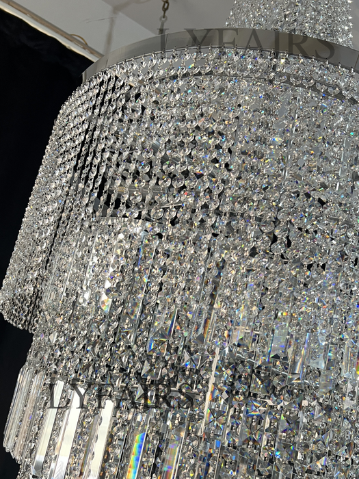 Modern Crystal Tassel Chandelier for Foyer/Staircase