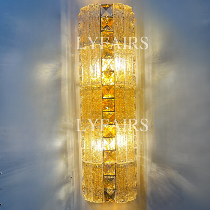 Lámpara de araña de cristal dorado de lujo de múltiples capas de gran tamaño para vestíbulo/pasillo/entrada grande