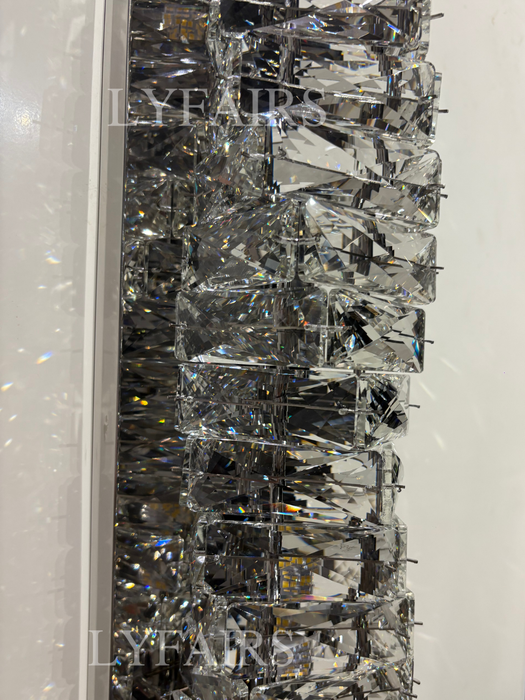 Lámpara de pared de noche colgante de diamante con barra de luz de pared de cristal moderna para decoración de dormitorio