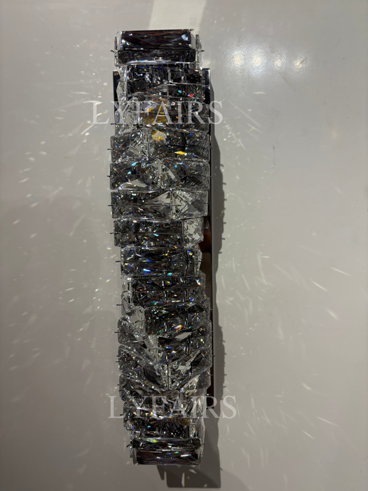 Lámpara de pared de noche colgante de diamante con barra de luz de pared de cristal moderna para decoración de dormitorio