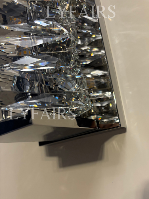 Lámpara de pared de noche colgante de diamante con barra de luz de pared de cristal moderna para decoración de dormitorio