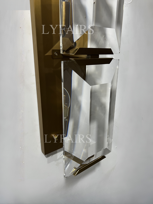 Modern Diamonds-Shape Crystal Single/Triple Wall Sconce