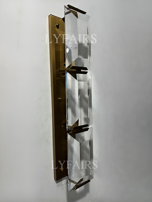 Modern Diamonds-Shape Crystal Single/Triple Wall Sconce