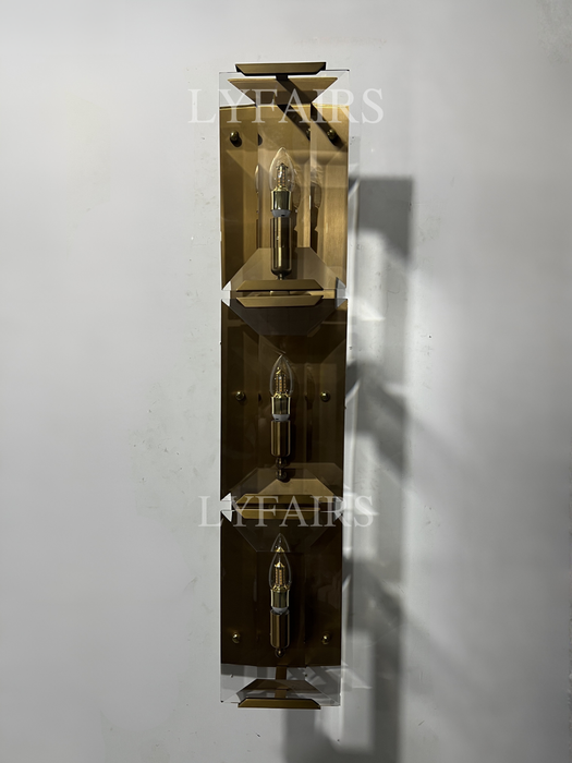 Modern Diamonds-Shape Crystal Single/Triple Wall Sconce