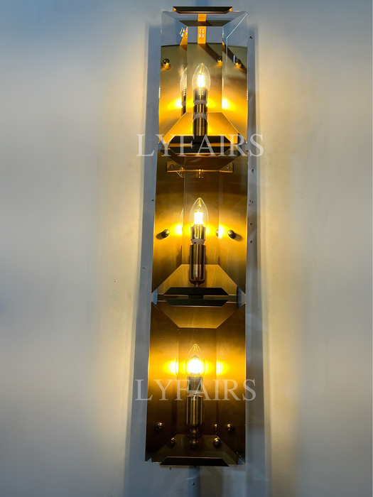 Modern Diamonds-Shape Crystal Single/Triple Wall Sconce