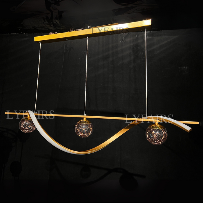 Lampadario moderno per sala da pranzo Lampadario da soffitto Starlight in vetro stile conciso Lampada da bancone da bar di lusso