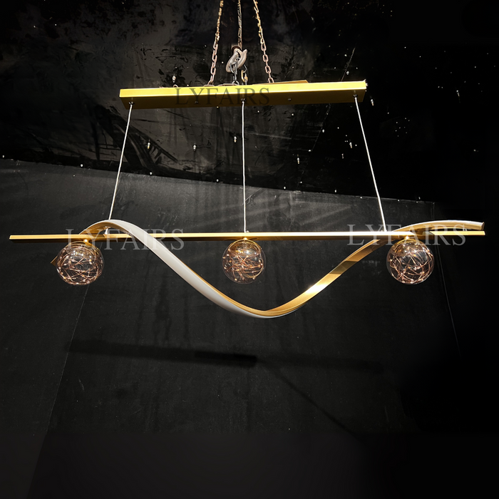 Lampadario moderno per sala da pranzo Lampadario da soffitto Starlight in vetro stile conciso Lampada da bancone da bar di lusso