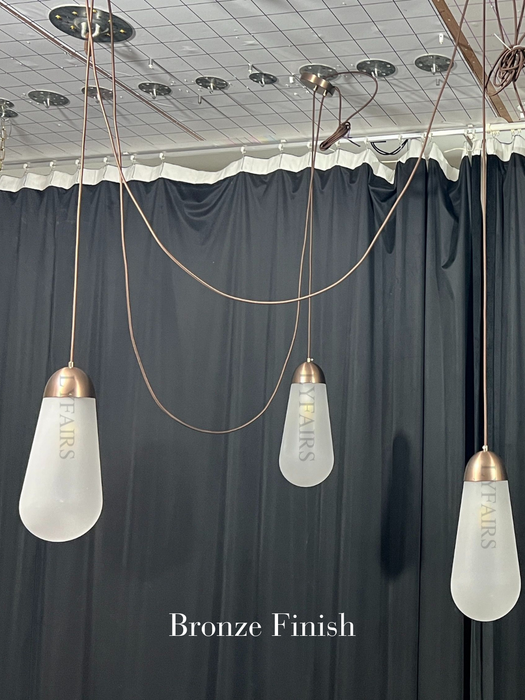 Modern Floating Pears-inspired Frosted Glass Pendant for High-ceiling