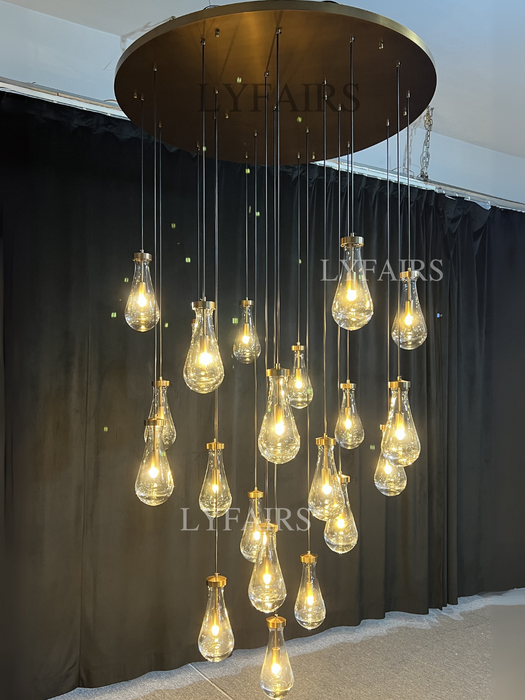 Modern Floating Raindrop Chandelier for Living Room/Staircase/Foyer