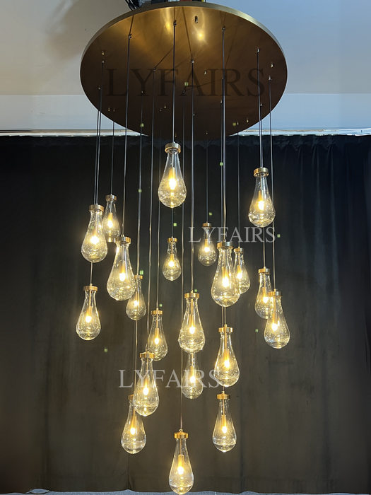 Modern Floating Raindrop Chandelier for Living Room/Staircase/Foyer