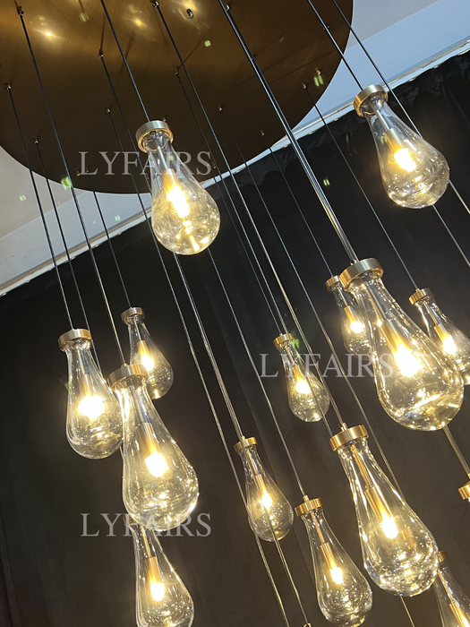 Modern Floating Raindrop Chandelier for Living Room/Staircase/Foyer
