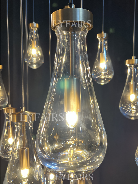 Modern Floating Raindrop Chandelier for Living Room/Staircase/Foyer