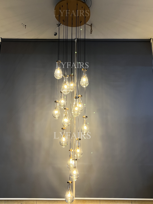 Modern Floating Raindrop Chandelier for Living Room/Staircase/Foyer
