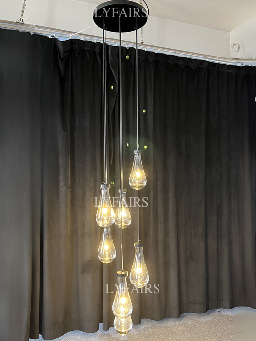 Modern Floating Raindrop Chandelier for Living Room/Staircase/Foyer