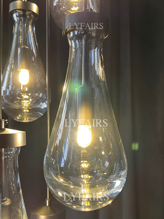 Modern Floating Raindrop Chandelier for Living Room/Staircase/Foyer
