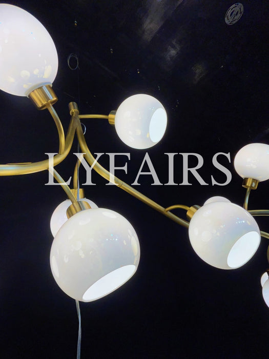 Modern Hand-blown Glass Globes Branch Chandelier for Living/Dining Room/Kitchen Island
