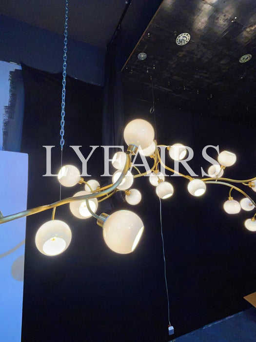Modern Hand-blown Glass Globes Branch Chandelier for Living/Dining Room/Kitchen Island